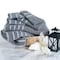 Hastings Home Combed Cotton Rice Weave 6-piece Set with 2 Bath Towels, 2 Hand Towels and 2 Washcloths, Silver Gray 328054KBU - alternate 1